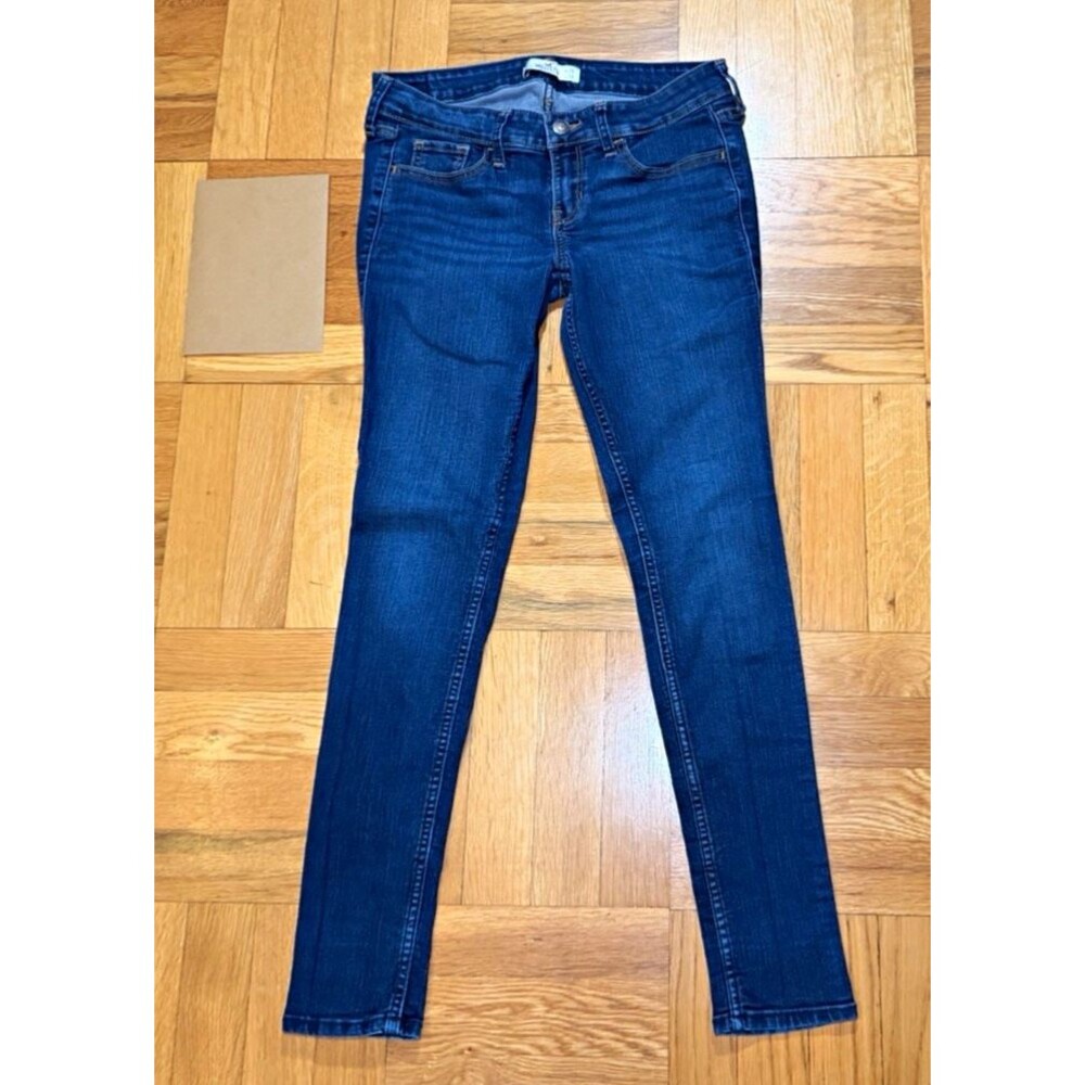 Hollister Women’s/Juniors Skinny Jeans Size 3S W26 L29 Dark Wash Stretch Denim